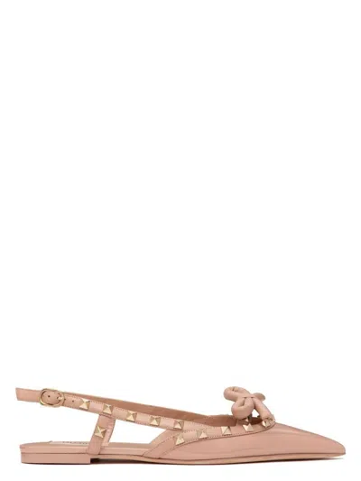 VALENTINO GARAVANI WOMEN'S SLINGBACK ROCKSTUD BALLET FLAT