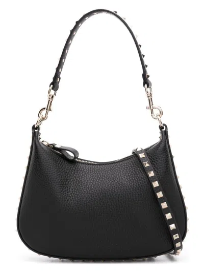 Valentino Garavani Women's Sm Rocstud Leather Shoulder Bag In Nero