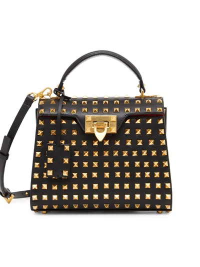 Valentino Garavani Women's Small Alcove Rockstud Leather Top Handle Bag
