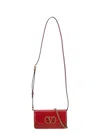Valentino Crossbody Bags With Gold-tone Hardware And Chain Strap In Red