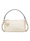 Valentino Small Rockstud Shoulder Bag In White