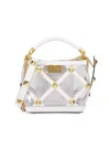 Valentino Garavani Women's Small Rockstud Leather See-through Bucket Bag In White