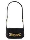 Valentino Vlogo Chain Small Leather Shoulder Bag In Black