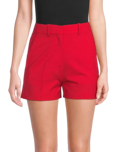 Valentino Women's Solid Shorts In Red