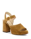 Valentino Garavani Fawcette Platform Crust Leather Sandal 100mm Woman Havana Beige 40 In Brown