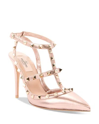 Valentino Garavani Women's Strappy Studded Pumps In Pink