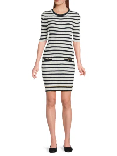 Valentino Women's Striped Knit Body-con Minidress In Multi