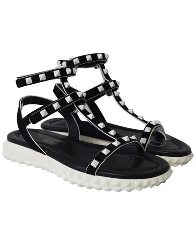 Valentino Garavani Valentino Women's Suede Rockstud Sandal (authentic Pre-loved) In Black