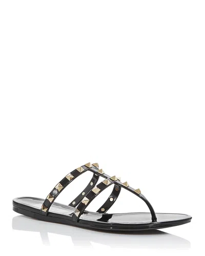 VALENTINO GARAVANI WOMEN'S SUMMER ROCKSTUD PVC THONG SANDALS