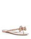 Valentino Garavani Summer Rockstud Thong Sandals In Poudre