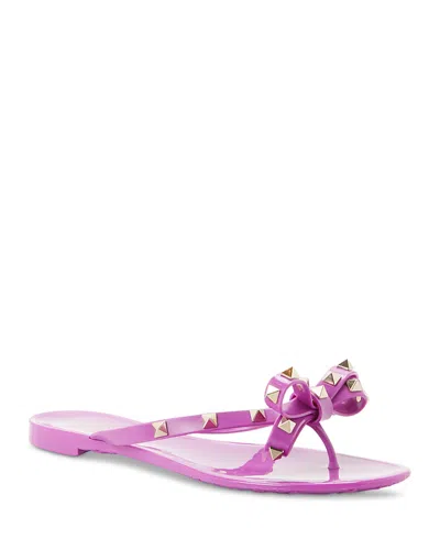 VALENTINO GARAVANI WOMEN'S SUMMER ROCKSTUD PVC THONG SANDALS