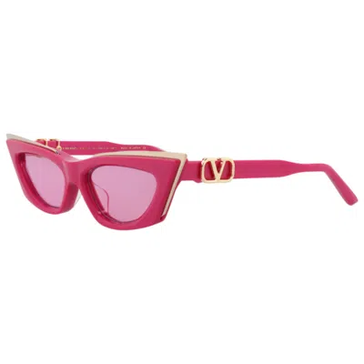 Valentino Women's Vls-113c55 55mm Sunglasses In Pink