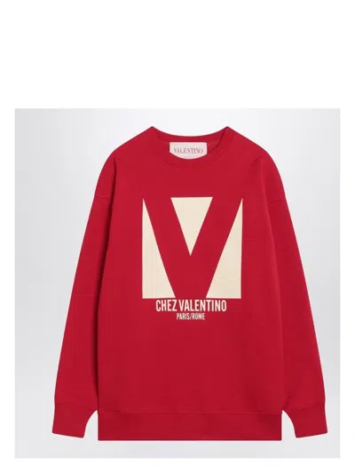 VALENTINO WOMEN'S SWEATSHIRT WITH CHEZ PRINT