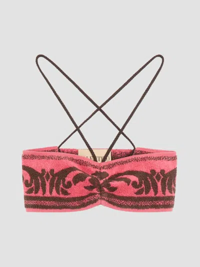 Valentino Women's Terry Cloth Top In Pink