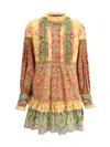 Valentino Kurzes Kleid Aus Voyage Imaginaire Kaschmir-musselin Frau Multicolor 44 In Multicolor
