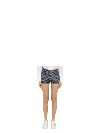 VALENTINO WOMEN'S TOILE ICONOGRAPHE DENIM SHORTS