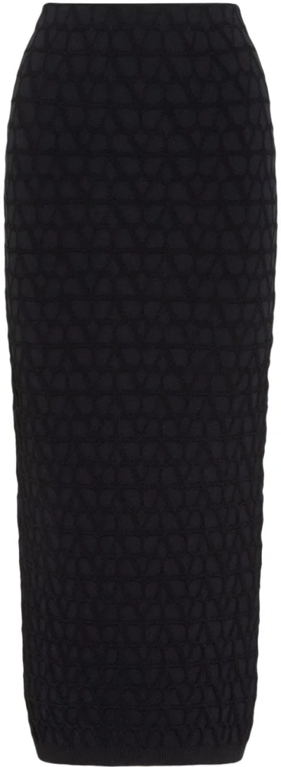 Valentino Women's Toile Iconographe Midi Skirt In Black
