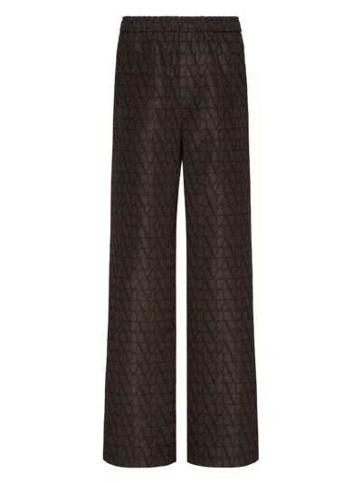 VALENTINO WOMEN'S TOILE ICONOGRAPHE WIDE-LEG PANT