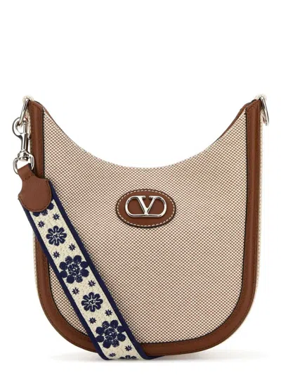 VALENTINO GARAVANI WOMEN'S TOP-TONE CANVAS VLOGO SIGNATURE SHOULDER BAG | 6W2B0R41NYP COLOR QYD