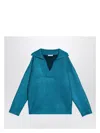Valentino Garavani Turquoise Silk Blend Sweater