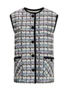 Valentino Sequined Tweed Vest For Chic Looks