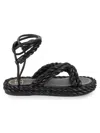 Valentino Garavani Woman Sandals Black Size 6 Leather In Nero
