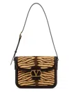 Valentino Two-tone Calf Hair And Leather 9to5 Shoulder Bag