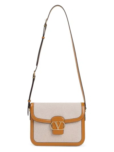 Valentino Garavani Women's Two-tone Canvas And Leather 9to5 Shoulder Bag | 6w2b0r15cjp Color Rek