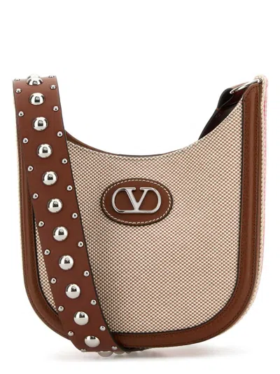 VALENTINO GARAVANI WOMEN'S TWO-TONE CANVAS VLOGO SIGNATURE CROSSBODY BAG | 6W2B0R42YGC COLOR RCA