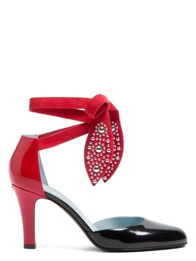 VALENTINO GARAVANI WOMEN'S TWO-TONE LEATHER FOLIEFOLIAGE PUMPS | SIZE 39 | 6W0S0LT5UTM COLOR JT0