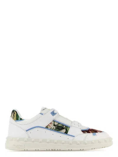 Valentino Garavani Women's Two-tone Leather Freedots Sneakers | Size 44 | 6y2s0h43tgj Color Rj3