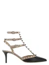 Valentino Women's Two-tone Leather Rockstud Pumps | Size It 37.5 | 6w2s0375vod Color N91