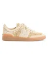 Valentino Garavani Upvillage Sneakers In Woven Raffia In Neutral
