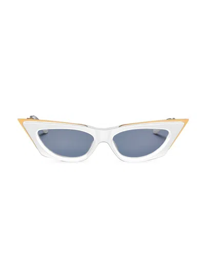 Valentino Women's V-goldcut I 55mm Cat-eye Sunglasses In White