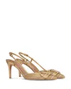Valentino Garavani Women's Vlogo Slingback Pumps In Gold