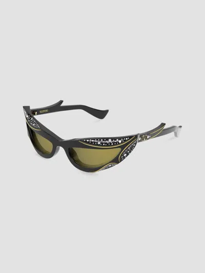 Valentino Women's V Logo Vg0073s La Gattara 56mm Crystal Directional Sunglasses In Green