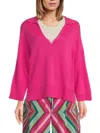Valentino Women's V-neck Cashmere Sweater In Pink
