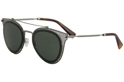 Pre-owned Valentino Women's Va2019 Va/2019 3005/71 Gunmetal Fashion Pilot Sunglasses 53mm In Green