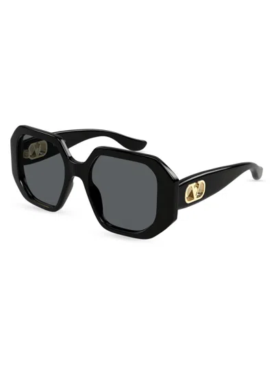 Valentino Women's Vain Bold 55mm Geometric Sunglasses In Black