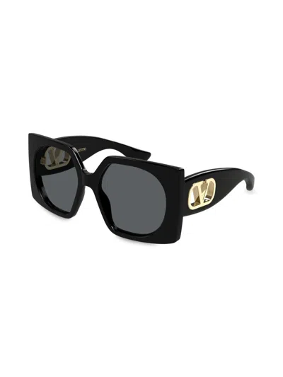 Valentino Women's Vain Bold 55mm Square Sunglasses In Black
