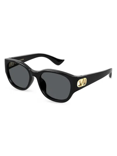 Valentino Women's Vain Light 55mm Square Sunglasses In Black
