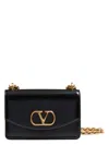 Valentino Garavani Garavani Vain Shoulder Bag In Shiny Calfskin Woman Black Uni In Nero