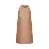 Valentino Duchess Satin Sleeveless Mini Dress In Nude & Neutrals