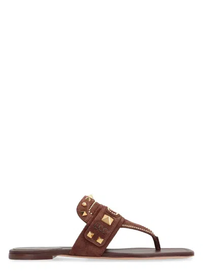 VALENTINO GARAVANI WOMEN'S VALENTINO GARAVANI - PLASTER CASTER SUEDE SANDALS