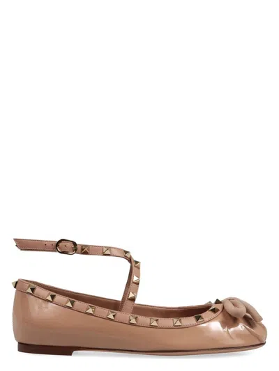 VALENTINO GARAVANI WOMEN'S VALENTINO GARAVANI - ROCKSTUD LEATHER BALLET FLATS