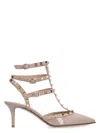 Valentino Rockstud Ankle Strap T. 65 In Pink
