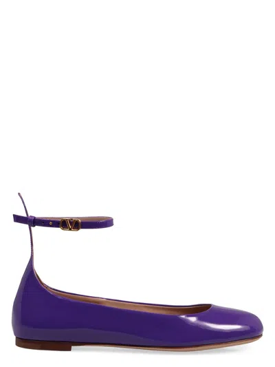 VALENTINO GARAVANI WOMEN'S VALENTINO GARAVANI - TAN-GO LEATHER BALLET FLATS