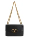 Valentino Garavani Garavani Vain Shoulder Bag In Shiny Calfskin Woman Black Uni In Black