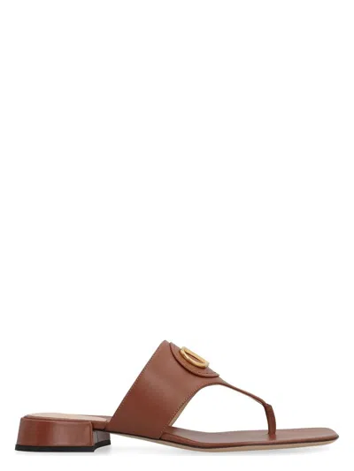 VALENTINO GARAVANI WOMEN'S VALENTINO GARAVANI - VLOGO SIGNATURE LEATHER SLIDES