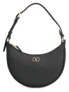 Valentino Garavani Women Vlogo Signature Leather Shoulder Bag In Black